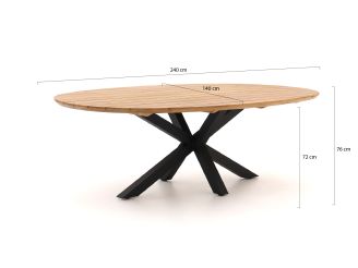 Hartman Sophie Studio/Stephanie 240cm dining tuinset 7-delig