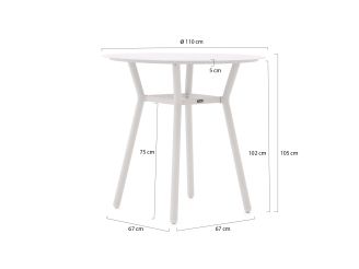 Forza Vico/Tritoni ø110cm barset 5-delig