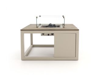 Cosiraw lounge vuurtafel 100x100x55cm - Aluminium