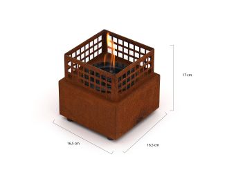 Tenderflame Agni 16 haard 16,5x16,5x17cm - Cortenstaal