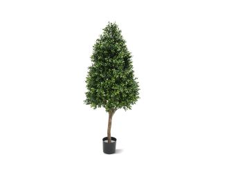 Designplants/Luca Lifestyle Buxus tower kunstplant (h:110cm) met Bordo Tall Balloon bloempot - Groen (UV bestendig) (bloempot = Sand)