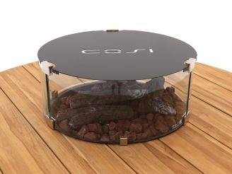 Cosi Coverplate t.b.v. Round glass set size L - Black