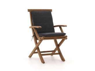 Tuinkussen 83x42cm t.b.v. klapstoel Country/Leeds - Dark Grey Melange
