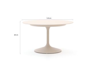 SUNS Nova low dining tuintafel ø 120cm (h: 68cm) - Sintered stone
