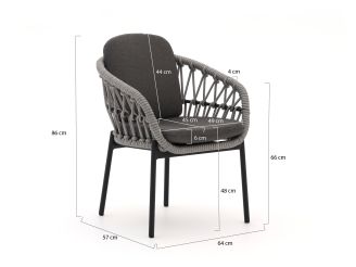 Bellagio Cupello/Induno Ellips 280cm dining tuinset 9-delig