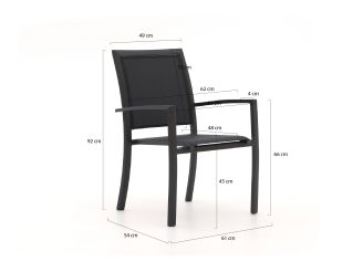 Bellagio Anzio/Fidenza 160cm dining tuinset 5-delig stapelbaar