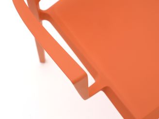 Forza Sile dining tuinstoel stapelbaar - Oranje - Kunststof