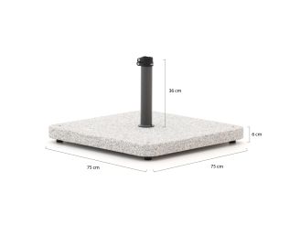 Glatz parasolvoet 90kg t.b.v. Sunwing Casa - Graniet