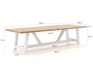 Manifesto Rivola/Bresimo 330cm dining tuinset 9-delig