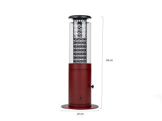 Monti HeatLine Ember pellet terrasverwarmer ø24cm (h: 58cm) - Red
