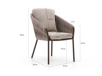 SUNS Nappa/Nova ø170cm dining tuinset 7-delig
