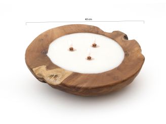 Tierra Outdoor Bowl buitenkaars ø 40cm - Teak