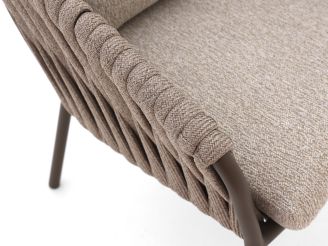 SUNS Nappa dining tuinstoel - Taupe - Naturel - Bruin - Rope (touw)