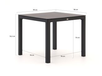 Intenso Asti/La Fonte 90cm dining tuinset 5-delig