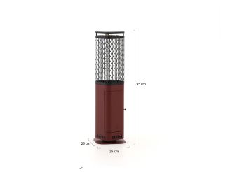 Monti HeatLine Blaze pellet terrasverwarmer 26x26x95cm - Red