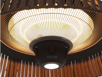 Sunred Bright Artix Corda hangende terrasverwarmer 1800 Watt - Brown
