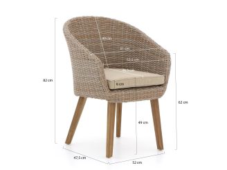 Intenso Tropea/ROUGH-X 180cm dining tuinset 5-delig