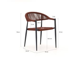 Manifesto Belpasso/Canzo 120cm dining tuinset 5-delig stapelbaar