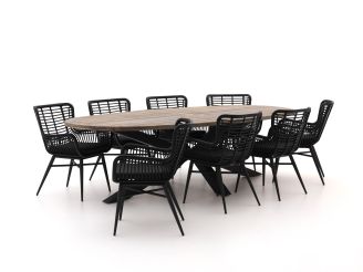 Intenso Asti/Rough-Y Ellips 280cm dining tuinset 9-delig