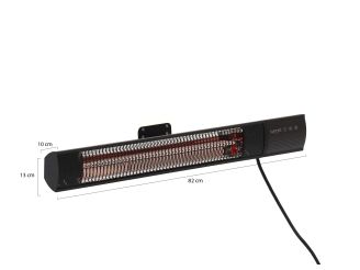 Sunred Dark muur terrasverwarmer 2500 Watt - Black