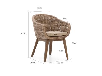 Intenso Venaco/ROUGH-Y ø150cm dining tuinset 7-delig