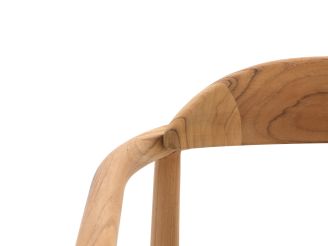 Bellagio Berbaro dining tuinstoel stapelbaar - Grijs - Antraciet, Natural Teak - Rope (touw)