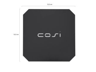 Cosi Coverplate t.b.v. Square glass set size L - Black