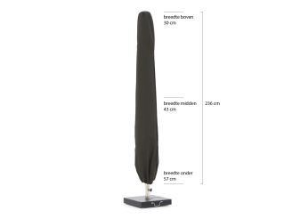 Shadowline Aruba parasol ø 350cm - Light Taupe (incl. 60 kg voet) (incl. beschermhoes)
