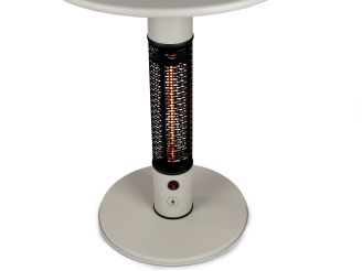 Monti HeatLine Pulse tafel met terrasverwarmer 1500W ø60cm (h: 75cm) - Beige