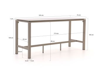 Bellagio Panaro/Trecenta 225cm barset 7-delig