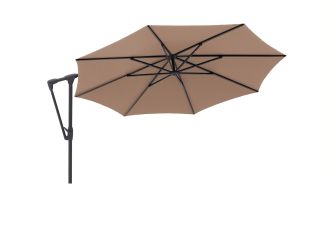 Glatz Sunwing Casa zweefparasol ø 300cm - Taupe (151) (incl. Terra Easyfoot) (incl.hoes)