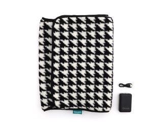 Qnuss Qleed warmtedeken 135x45cm - Pied de Poule Limited (incl. powerbank)