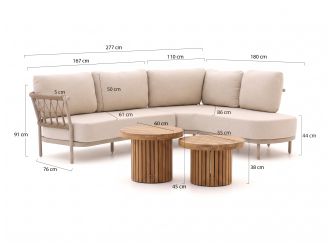 Tierra Outdoor Fresca/Marapa hoek loungeset 4-delig links 5-zits