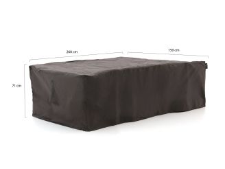 Kees Smit Tuinmeubelhoes diningset 260x150x71cm - Grijs (incl. 2 bobbins)