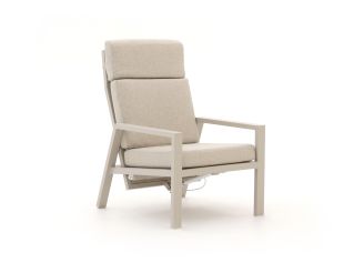 Manifesto Alzano lounge tuinstoel verstelbaar met voetenbank - Taupe - Naturel - Bruin - Textileen