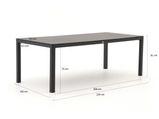 Intenso Asti/La Fonte 220cm dining tuinset 7-delig