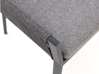 Tierra Outdoor Liv dining tuinstoel stapelbaar - Grijs - Antraciet - Textileen