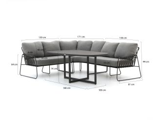 Tierra Outdoor Rivera dining loungeset 3-delig