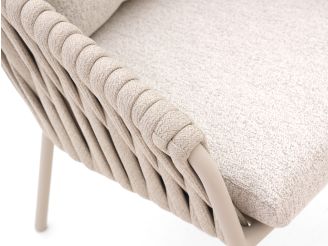 SUNS Nappa dining tuinstoel - Taupe - Naturel - Bruin - Rope (touw)