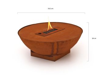 Tenderflame Prometheus 60 haard ø59,5cm (h:28cm) - Cortenstaal (incl. cover)
