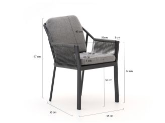Tierra Outdoor Liv/La Fonte ø150cm dining tuinset 7-delig