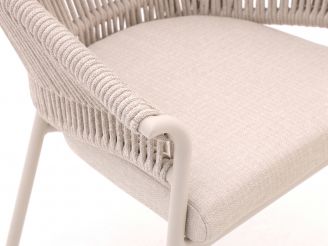 SUNS Santorini dining tuinstoel - Taupe - Naturel - Bruin - Rope (touw)