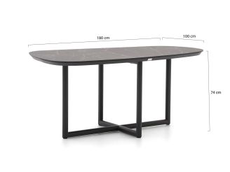 Tierra Outdoor Natal/Rivera 180cm dining tuinset 5-delig