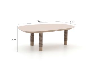 Tierra Outdoor Moretti lounge tuintafel 110x65x35cm - Aluminium