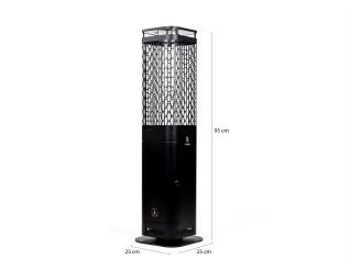 Monti HeatLine Blaze pellet terrasverwarmer 26x26x95cm - Black
