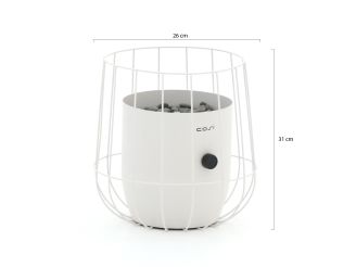 Cosiscoop Basket gaslantaarn ø26cm (h: 31cm) - White