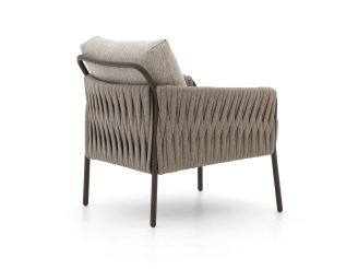 SUNS Fiave low dining tuinstoel - Taupe - Naturel - Bruin - Rope (touw)