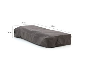 Kees Smit Tuinmeubelhoes ligbed 220x95x30cm - Grijs