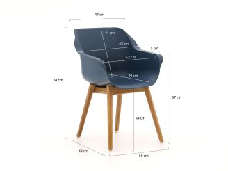 Hartman Sophie Studio/Preston klaptafel ø65cm balkonset 3-delig