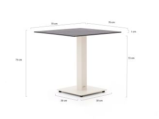 Forza Orta tuintafel 70x70x73cm - Kunststof
